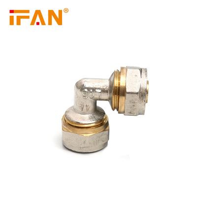 China Water IFAN Customized Brass PEX Fittings Plumbing Fittings PEX Compression Tube Coupling for sale