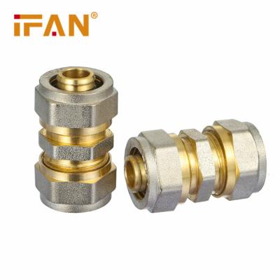 China Water IFAN High Quality Brass Coupling Pex Pipe Fitting Pex Plumbing Fitting Brass Compress Fitting for sale