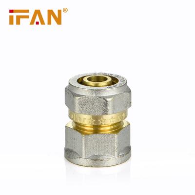 China Water IFAN High Quality 1/2 -1 Inch Plumbing Fittings PEX Brass Socket Brass Compression Fitting for sale