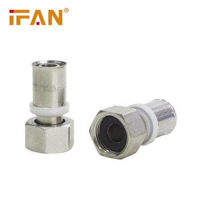 China Water IFAN Manufacture Water Piping Connector Female Threaded Socket Brass Pex Pipe Fitting Brass Press Fitting for sale