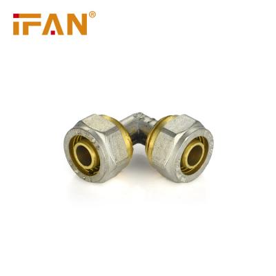 China IFAN China Manufacture Price Good Quality Brass Fitting Brass Elbow size 16mm Equal for sale