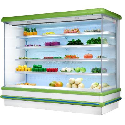 China Single-temperature Supermarket Dairy Open Cabinets Multidecks Remote Open Fridge for sale