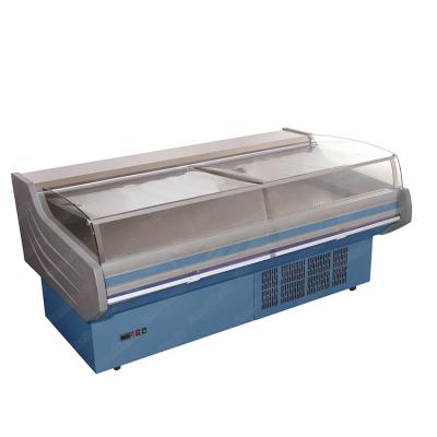 China Single-temperature Cheap Remote Open Top Butchery Meat Display Refrigerator Showcase for sale