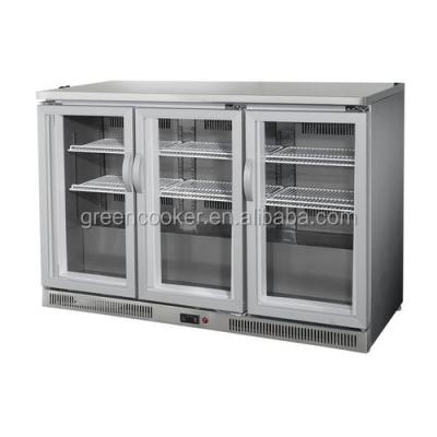 China Single-Temperature Double Door Bar Fridge, Beverage/Beverage/Beer Cooler For Bar for sale