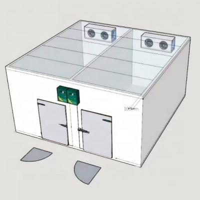 China Single-temperature Refrigerated Walk-in Freezer Ice Bag Cold Room With PU Panels for sale