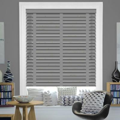 China Faux Window Blinds Venetian Wooden Blinds PVC Wood Material Blinds for sale