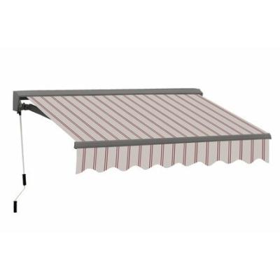 China Acrylic Manual Retract Sun Shade Slope Patio Awning With No Cassette for sale