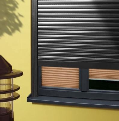 China Modern electric roller shutter aluminum window for more comfort and security for sale