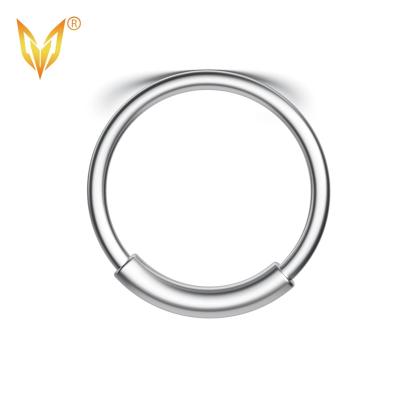 China LDOIT ASTM F136/G23 Colsed Punk Titanium Nose Circle Jewelry G23 Titanium Piercing Titanium Nose Hoop for sale