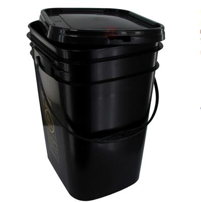 China Eco-Friendly Hudson Exchange Premium 5 Gallon Pail HDPE Black Color Bucket for sale