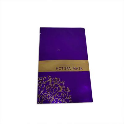 China Carton/Pallet Heat Seal Custom Printed Aluminum Foil Plastic Cosmetic Mask Package In Three Sealed Bags for sale