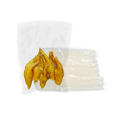 China Security Custom Printed Meat Dry Food 3 Sides Seal Frozen Food Grade Plastic Packaging Nylon Vacuum Bags for sale