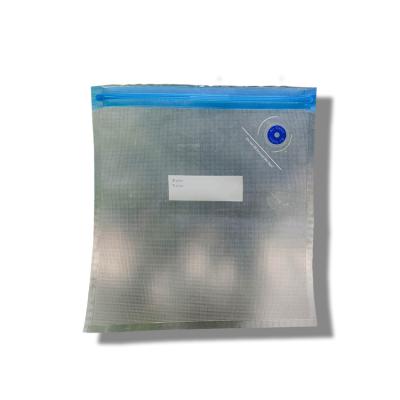 China Collapsible Reusable Clear Food Bag Moisture Proof Folding Clear Bag Food Vacuum Zipper Mylar Vacuum Bag for sale