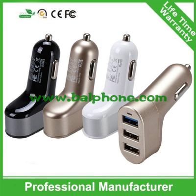 China 5V 5.1A 3 port USB Car Charger ,3usb car charger,3usb travel charger for iphone 6 for ipad for sale