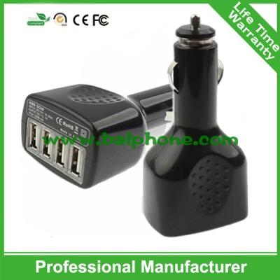 China Hot sale 2.1A 4usb ports car charger for iphone for ipad for sale