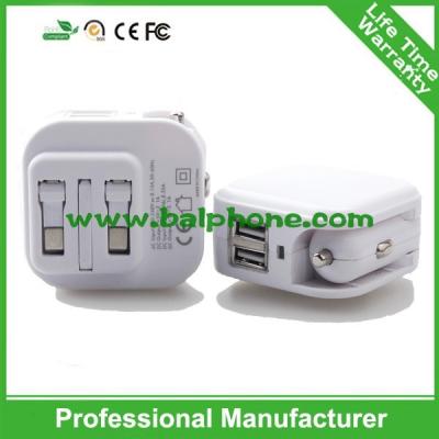 China Hot sale 2 in 1 travel and car charger dual usb car chargers for sale