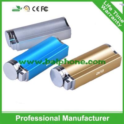 China Full Capacity Metal Cigar Lighter External Power Bank 2000mah Powerbank, Mobile Battery for sale