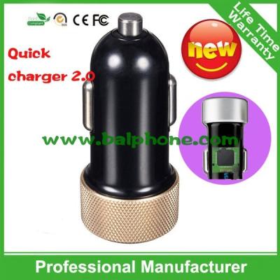 China New arrival double-sided car charger Quick 2.0 charger for smartphone for sale