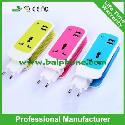 China New design Universal World Wide home Charger Adapter Plug with cable for sale