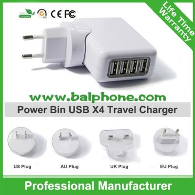 China Promotional 4 usb travel charger for sale