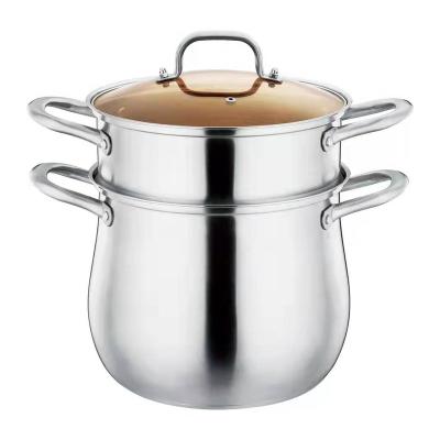 China Cookware Kitchen Set Cookware Non-Stick Stainless Steel Pot Soup Wok Viable Hot Sale New Design for sale