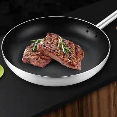 China Stocked hot sale stainless steel cookware non stick fry pan set for sale