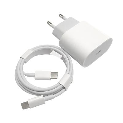 중국 Speed ​​Phone Accessories Fast Charging Data Attach Power Adapters Kit QC PD 20 Watt USB C Fast Charging Charger For Apple iPhone 판매용