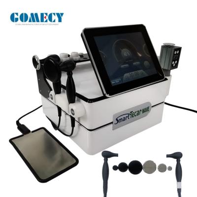 China 3 in 1 CET RET Ems Rf Tecar Physiotherapy Shock Wave Therapy Equipment Pain Relief for sale