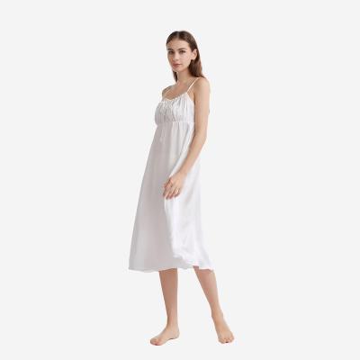 China Factory 100% pure silk pajamas suit QUICK DRY French robe style nightgown for women for sale