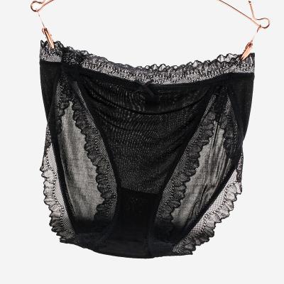 China Wholesale 100% Antibacterial sexy lace sexy panties manufacturer knitted silk mid waist panties breathable anti-allergy for sale