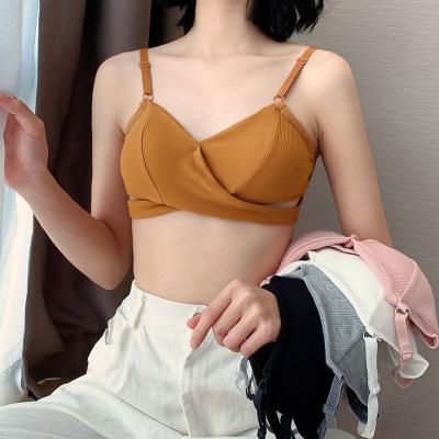 China Antibacterial Seamless Type U Backless Bras Push Up Bra Sexy Women Bra Sports Camis Fitness Crop Tube Female Sleeveless Tops for sale