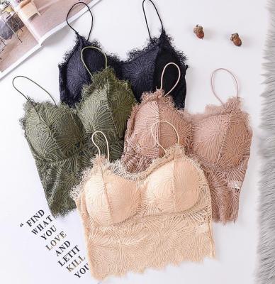 China Breathable woman tube top anti-pilling bra bralett woman strapless lace bra for young noise tube top bra female for sale