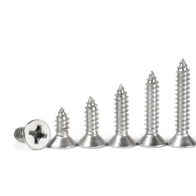 China Stainless Steel Flat Head SS Csk Countersunk Self Tapping Screw for sale