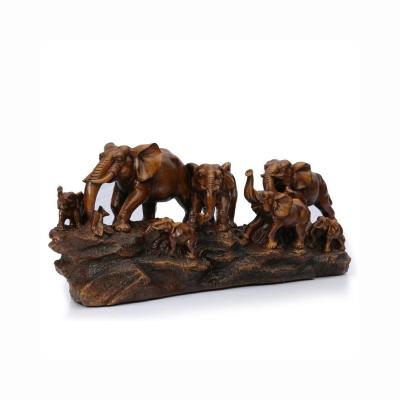 China China resin woondecoratie crafts and arts decor elephant statue decoration living room home accessories for sale