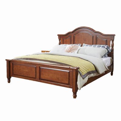 China Modern Chinese solid wood neoclassical single bed foldable double box structure cama bedroom furniture doble double bed for sale