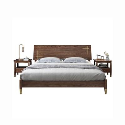 China Environmental friendly wooden camas modernas double bed bedroom furniture dormitorio muebles wooden beds for sale