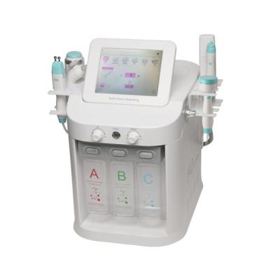 China Pigment Removal 6in1 H2O2 Water Peeling Oxygen Microdermabrasion Diamond Machine Facial Cleaning Device for sale