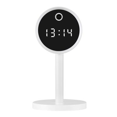 China Wireless NIGHT VISION Webcam 1080P Table Desktop Digital Battery Clock Full HD Hidden Camera Wifi Mini Clock Camera Time Alarm for sale