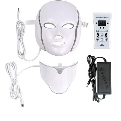 China Blood Vessel Removal Korea 7 Color Pro Led Photon Light Therapy Machine LED Facial Face Mask With Neck for sale