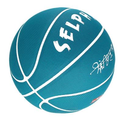 China Full Grain Compound Size 6 Adults Indoor/Outdoor Leather Advanced Leather Blue Green Leather Basketball Ball Size 6 Girl's Basketball Ball for sale