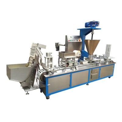 China Dongguan Hongya Chemical Factory Full Automatic Set Dough Cup Filling Machine And Sealing Machine for sale