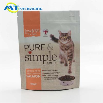 China Stand Up Pet Food Packaging Bags With Matt Finish PET/AL/PE Material for sale