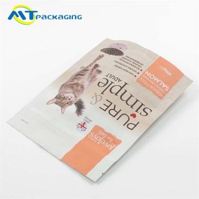 China Stand Up Cat Food Pouches Water Proof With Matt Finished PET/AL/PE Material for sale