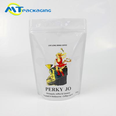 China Eight Side Sealed Coffee Packaging Bags Stand Flat Suitable For Shelf Display for sale