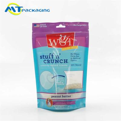 China Pet Food Pouches With Window , Custom Printed Food Packaging Bags for sale