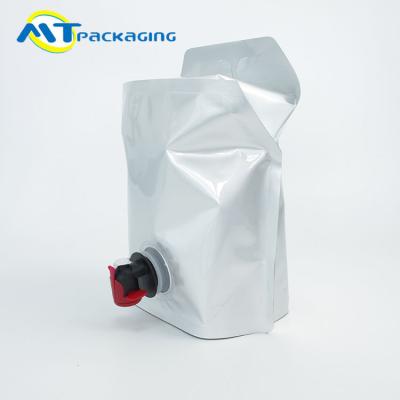 China 2L Customized Stand Up Plastic Bags / Aluminum Foil k Bag For Wine for sale