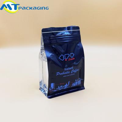 China Flexible Aluminum Foil  Food Packaging , Heat Seal Flat Bottom Bag For Coffee for sale