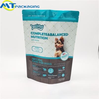 China Stand Up Self Supporting Dog Food Pouches Zipper Lock Resealable Food Packaging for sale