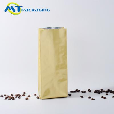 China Back Seal Aluminum Foil Side Gusset Bag Gold Plated For Coffee 10 Colors 90 * 365 * 50mm for sale