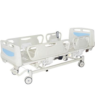 China Five Function Hospital Bed ABS Long Side Rail Electric Medical Bed Medical Electric Patients for sale